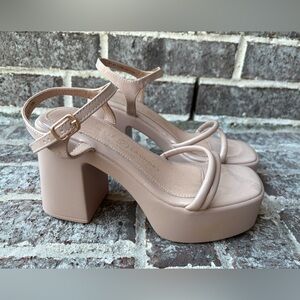 AVIANNA CHINESE LAUNDRY NUDE BLOCK HEEL Chunky